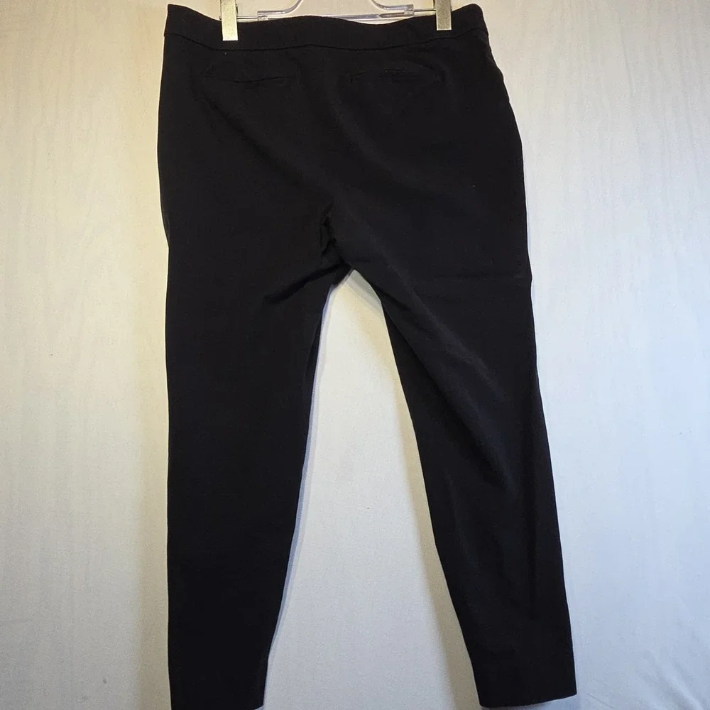 Talbots Chatham Ankle Pants Women 14P Black Slim Straight Stretch Career Petite